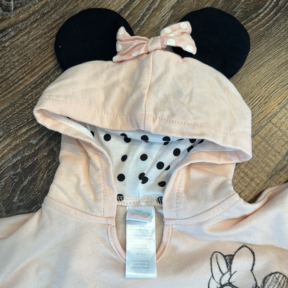 12m Disney Baby Pink Minnie Mouse Ears Matching Set - Picture 2 of 4